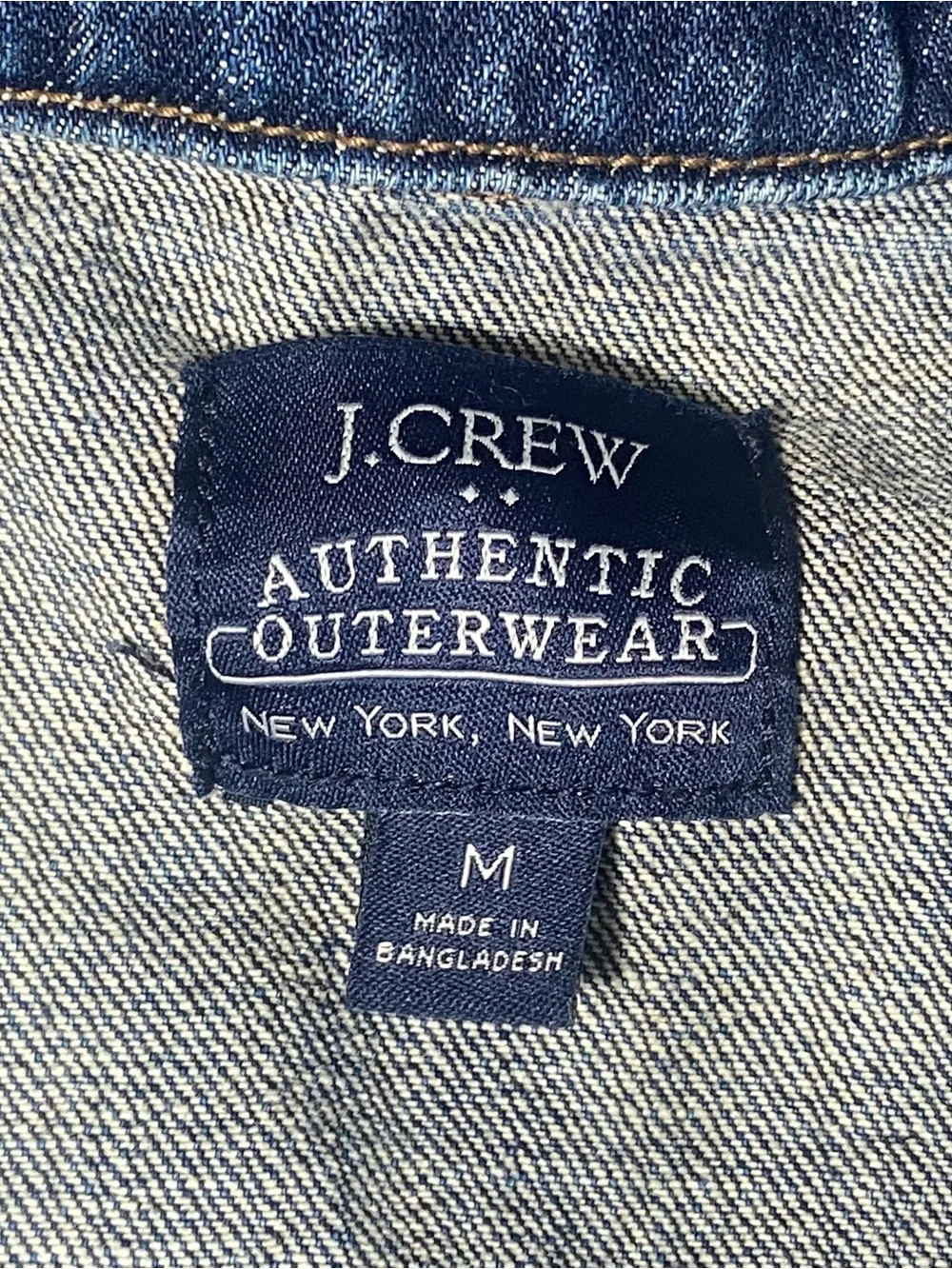 J. Crew Denim Trucker Jacket Men’s Medium Blue Authentic Outerwear Dark Wash